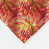 Red Dahlia Flower Nature Pattern  Fleece Deken (Hoek)