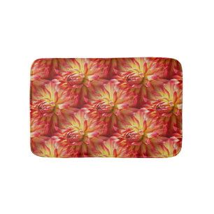 Red Dahlia Flower Natuur Pattern Badmat