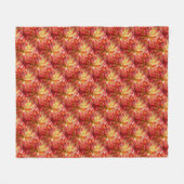 Red Dahlia Flower Natuur Pattern Fleece Deken (Voorkant (Horizontaal))