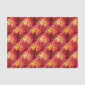 Red Dahlia Flower Natuur Pattern Tissuepapier (Voorkant)