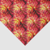 Red Dahlia Flower Natuur Pattern Tissuepapier (Detail)