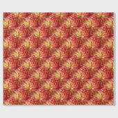 Red Dahlia Flower Pattern Natuur   Cadeaupapier (Vlak)