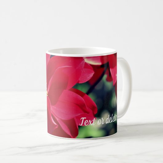 Red Dahlia Flower Personalized Koffiemok (Voorkant rechts)