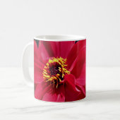 Red Dahlia Flower Personalized Koffiemok (Voorkant links)
