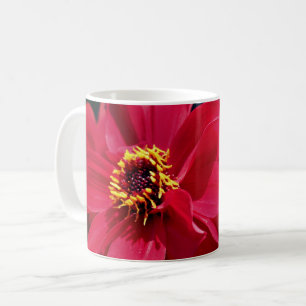 Red Dahlia Flower Personalized Koffiemok