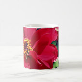 Red Dahlia Flower Personalized Koffiemok (Center)