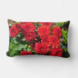 Red Dahlia Flower Pillow Kussen