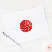 Red Dahlia Flower Ronde Sticker (Envelop)