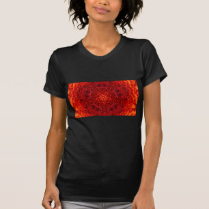 RED DAHLIA FLOWERS Abstracte Floral T-shirt