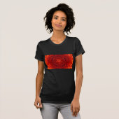 RED DAHLIA FLOWERS Abstracte Floral T-shirt (Voorkant volledig)
