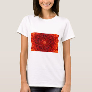 RED DAHLIA FLOWERS Abstracte Floral T-shirt