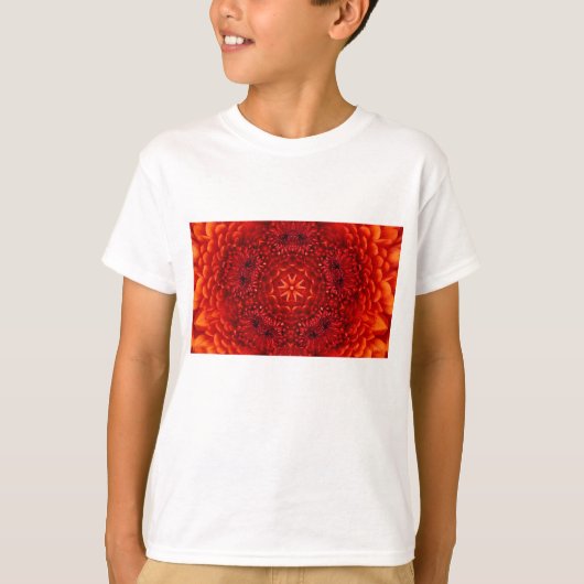 RED DAHLIA FLOWERS Abstracte Floral T-shirt (Voorkant)
