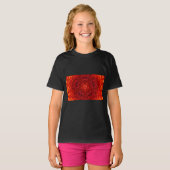 RED DAHLIA FLOWERS Abstracte Floral T-shirt (Voorkant volledig)