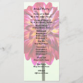 Red Dahlia gefingeerd met het programma voor het g Programmakaart (Achterkant)