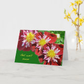 Red Dahlia krijgt snel een goede Kaart (Gele Bloem)