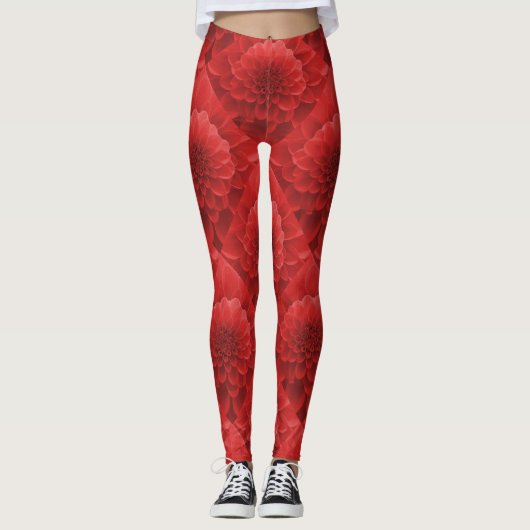 Red Dahlia Leggings (Voorkant)