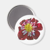 Red Dahlia Magnet (Voorkant / Achterkant)