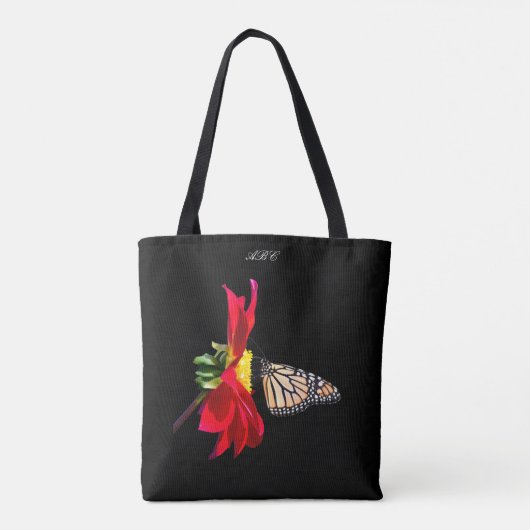 Red Dahlia Monarch All-Over_Print Tas (Achterkant)