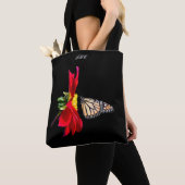 Red Dahlia Monarch All-Over_Print Tas (Dichtbij)