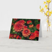 Red Dahlia Note Card Kaart (Gele Bloem)
