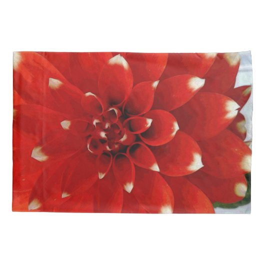 Red Dahlia Pillowcase Kussensloop (Achterkant)