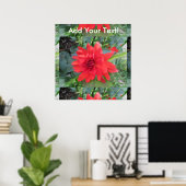 Red Dahlia Plant Poster (Thuiskantoor)
