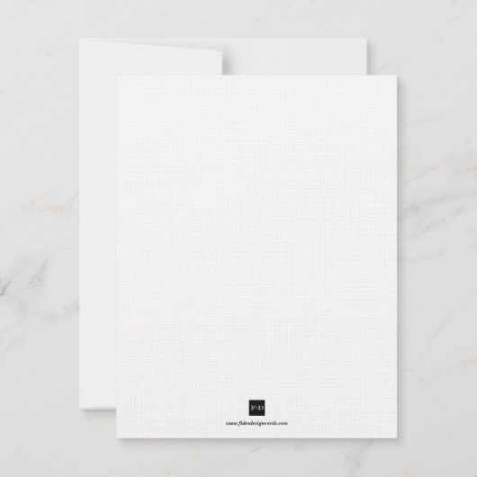 Red dahlia redt de date trouwaankondiging kaart (Achterkant)