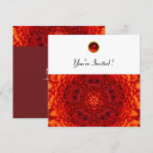 RED DAHLIA, RUBY, helder zwart wit Kaart (Voorkant / Achterkant)