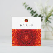 RED DAHLIA, RUBY, helder zwart wit Kaart (Staand voorkant)