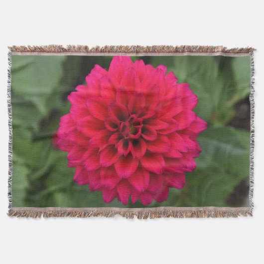 Red Dahlia Throw Blanket Deken (Voorkant)