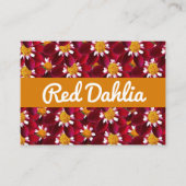 Red Dahlia Visitekaartje (Voorkant)