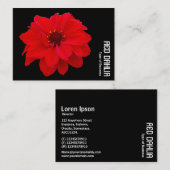 Red Dahlia - zwart Visitekaartje (Voorkant / Achterkant)