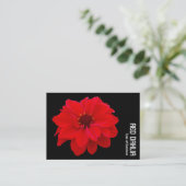 Red Dahlia - zwart Visitekaartje (Staand voorkant)