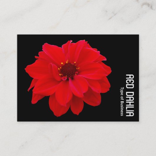 Red Dahlia - zwart Visitekaartje (Voorkant)