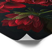 Red Dahlias Bloemenkunst Print Poster (Hoek)