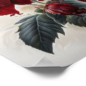 Red Dahlias Bloemenkunst Print Poster (Hoek)