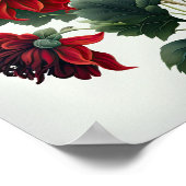 Red Dahlias Bloemenkunst Print Poster (Hoek)