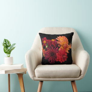 Red Dahlias Kussen