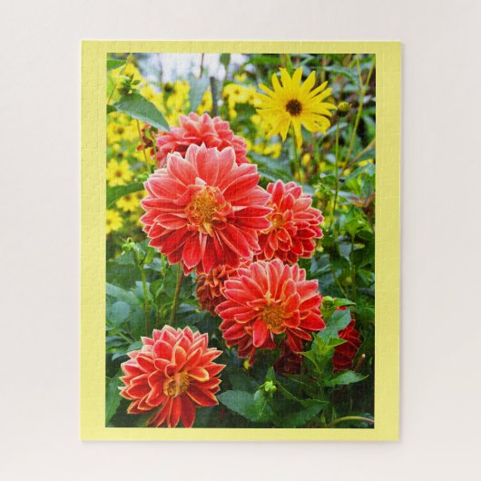 Red Dahlias Legpuzzel (Verticaal)