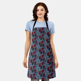 Red Daisies Apron Schort