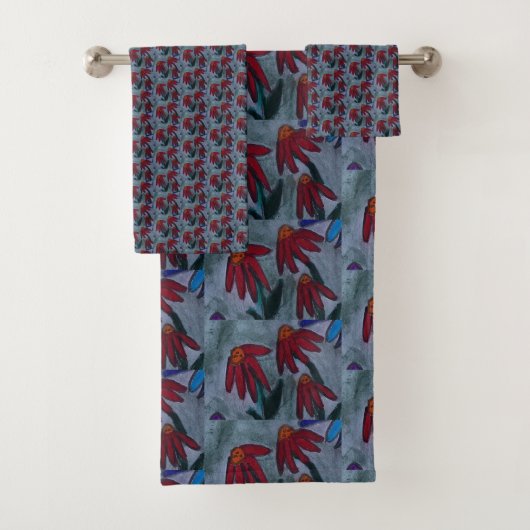 Red Daisies Bad Handdoek (Insitu)