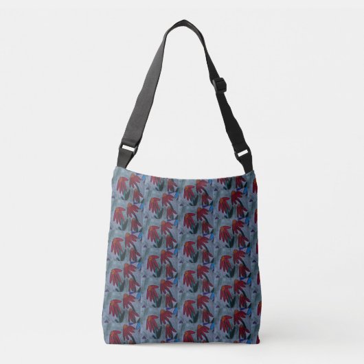 Red Daisies Crossbody Bag Tas (Voorkant)