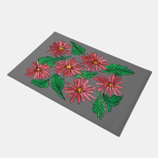 Red Daisies Deurmat (Schuin)