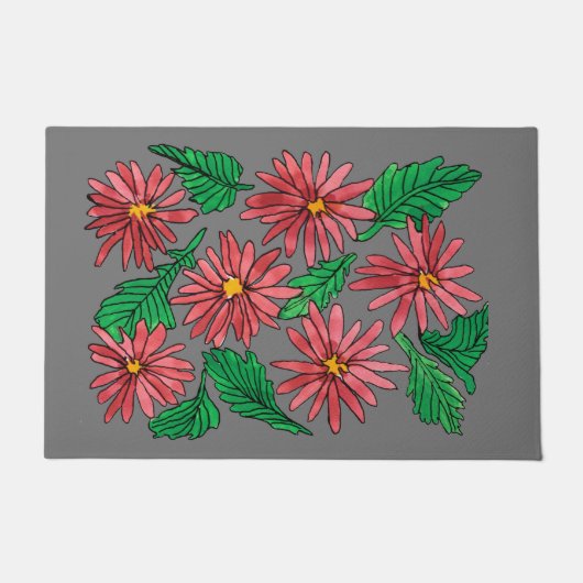Red Daisies Deurmat (Voorkant)