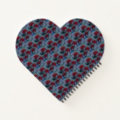 Red Daisies Heart Notitieboek (Achterkant)