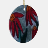Red Daisies Keramisch Ornament (Rechts)