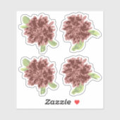 Red Daisies Lijst - 4x. Sticker (Vel)