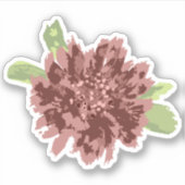 Red Daisies Lijst. Sticker (Voorkant)