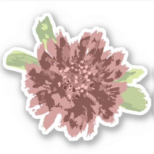 Red Daisies Lijst. Sticker (Voorkant)