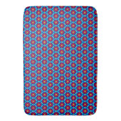 Red Daisies op Sky Blue Bath Mat (Voorkant Verticaal)